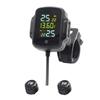 Wireless Tire Pressure Monitoring System for Motorcycles with LCD Display QC3.0 Fast Charge Pressure Temperature Alarm