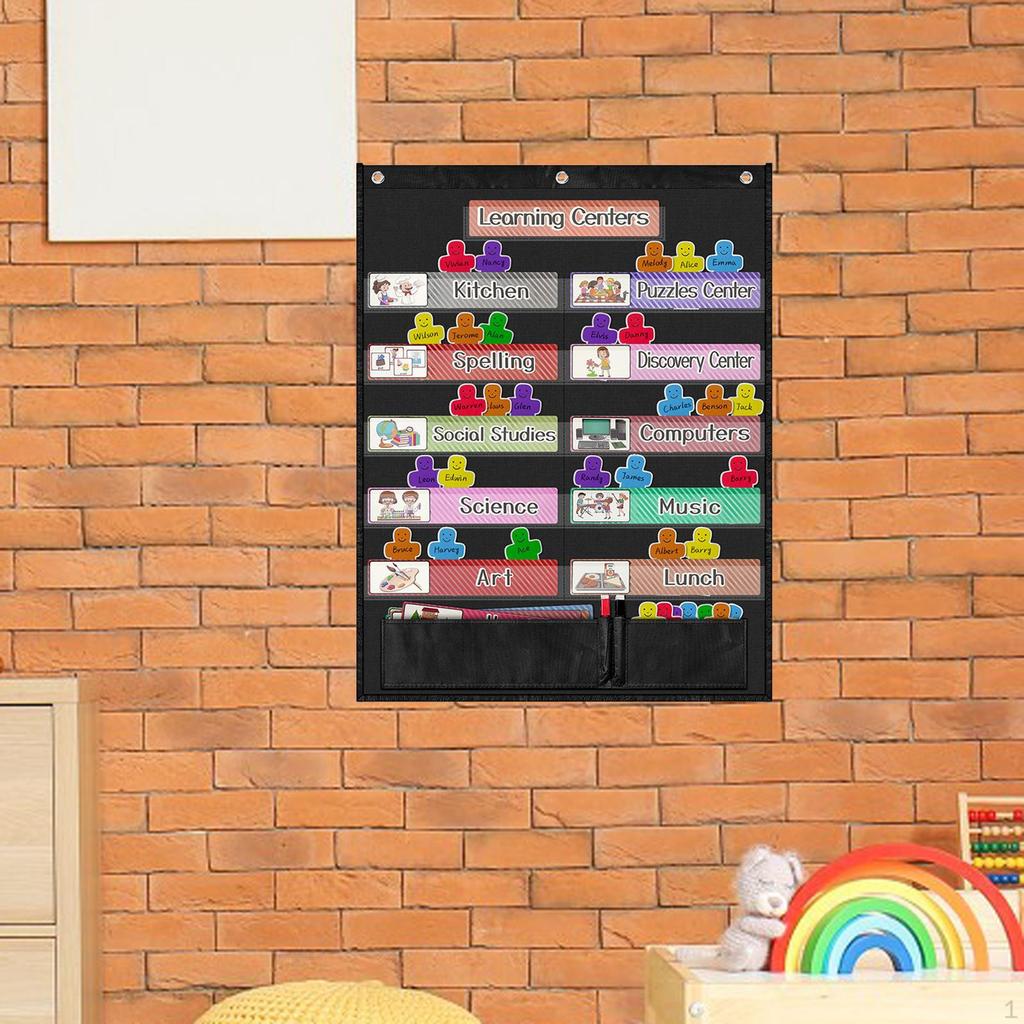 Classroom Chart, Educational Learning Center Pocket Scheduling Chart