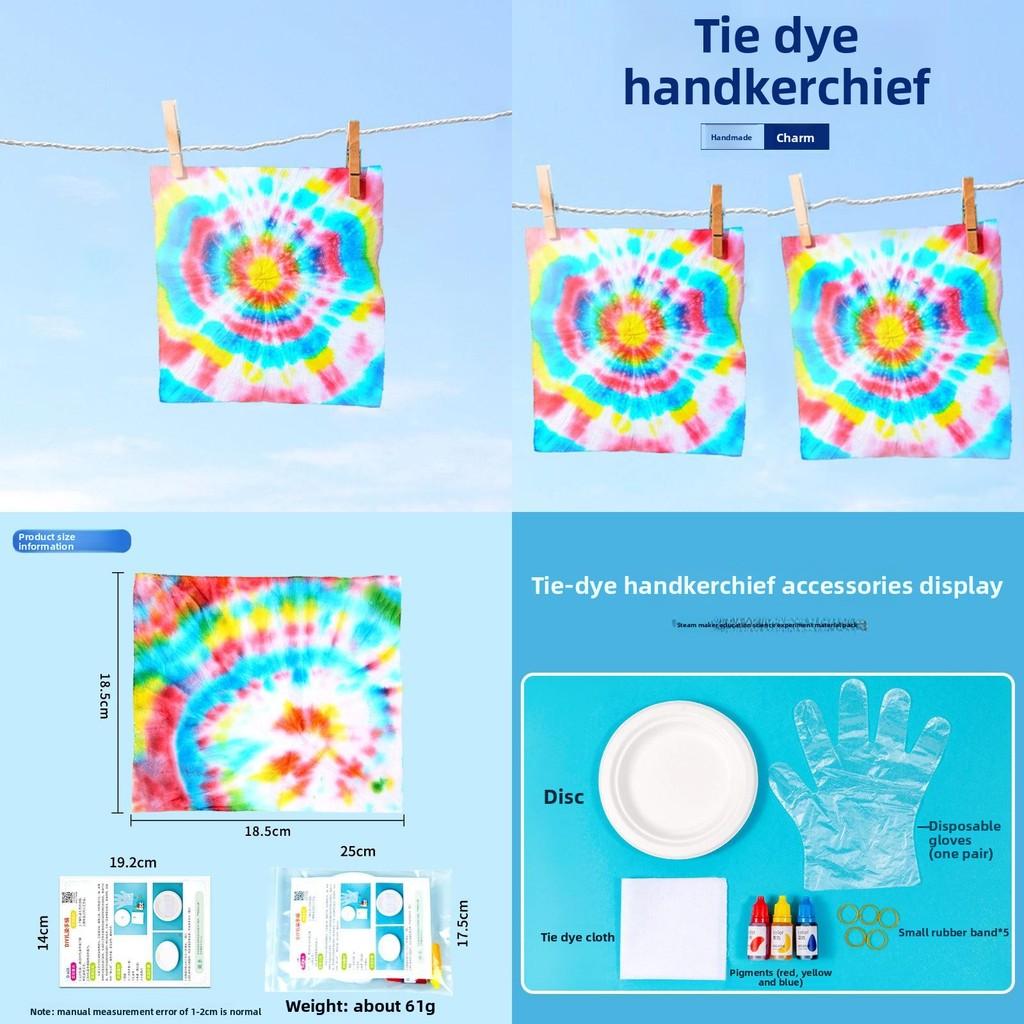 Science Craft Diy Tiedye Handkerchiefs For Kids Educational Toy Set