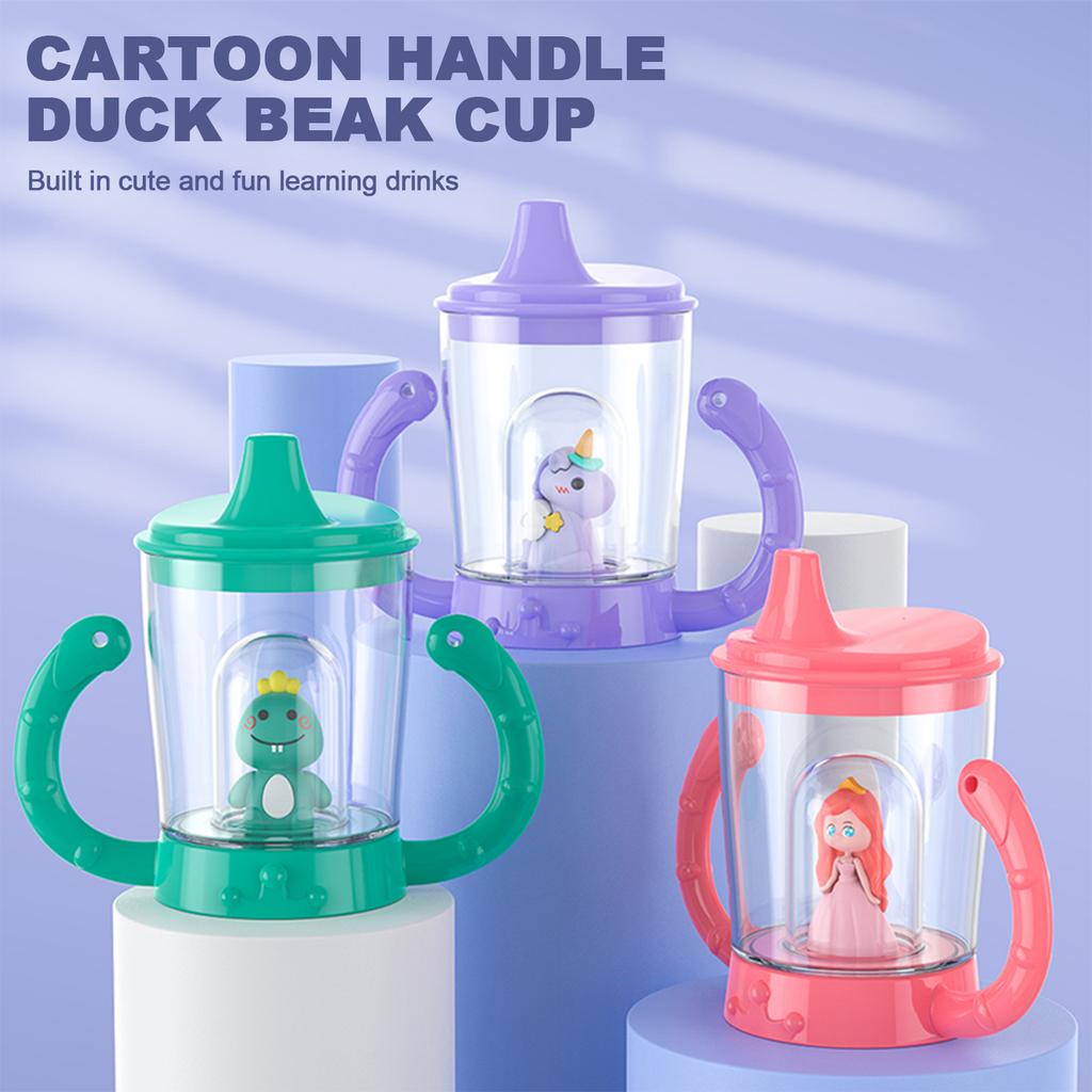 150ml Baby Water Cup, 0-3 Years Old Baby Learn To Drink Cup Children's Milk Drink Cup Cartoon Water Cup with Handle