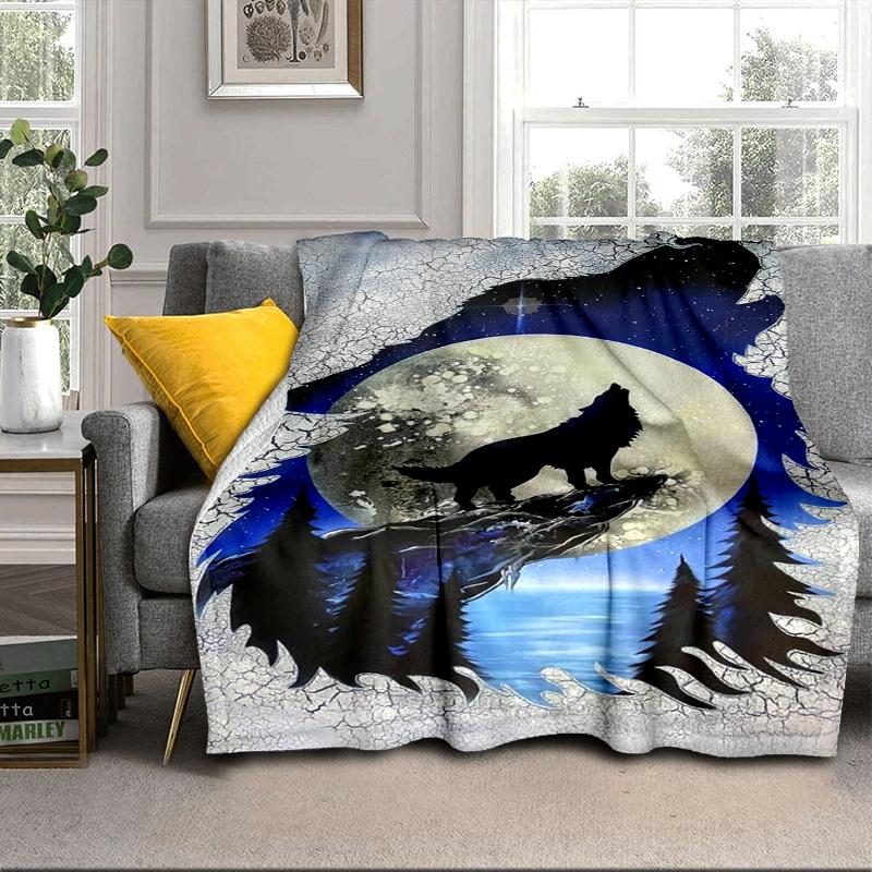 Wolf Pack Wilderness Blanket Flannel Blanket Throw Blanket Sofa Cover Blanket Soft Premium Blanket Picnic Blanket Tv Blanket Gifts