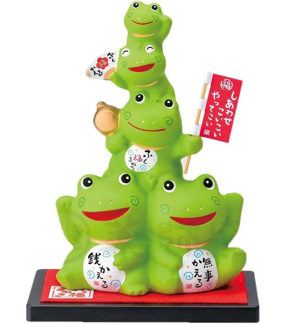 

Yakushi Kiln Nishikisai Maneki Fu Fuku (Frog/Large)