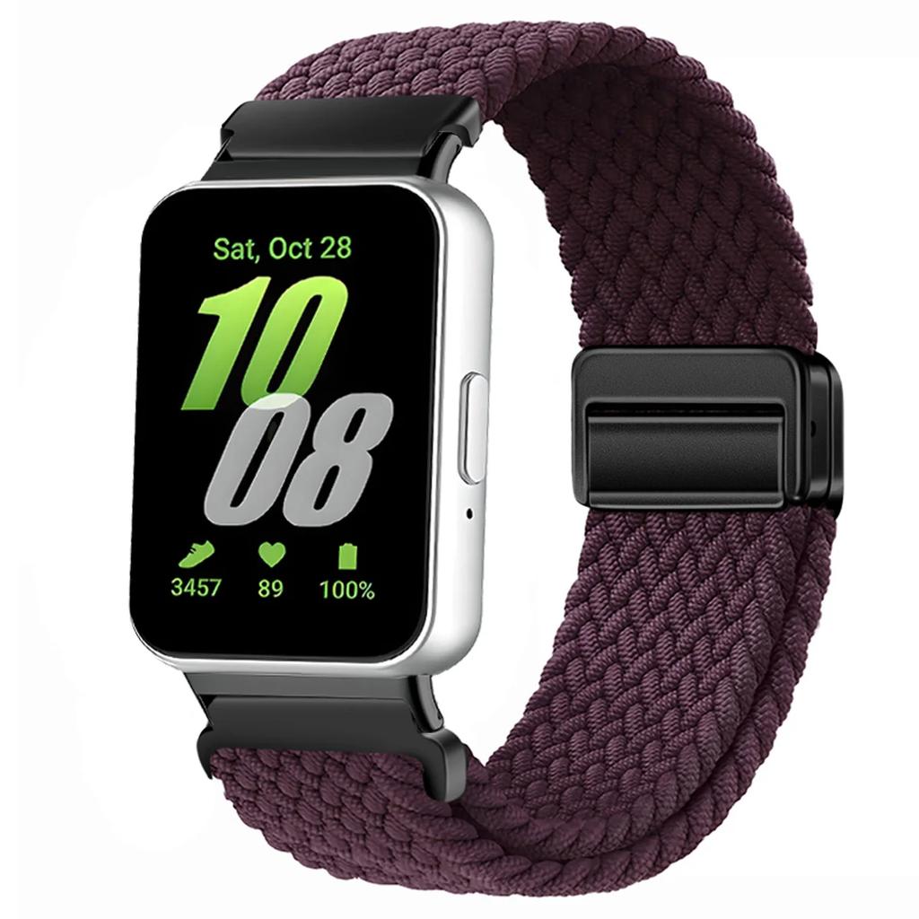 Magnetic Sport for Samsung Galaxy Fit 3 Watch Braided Strap Watchband for Samsung Galaxy Fit 3 Band Accessories Replacement