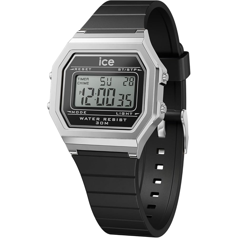 Ice Watch ICE Digit Retro Digital Watch Black Silver Small Women s