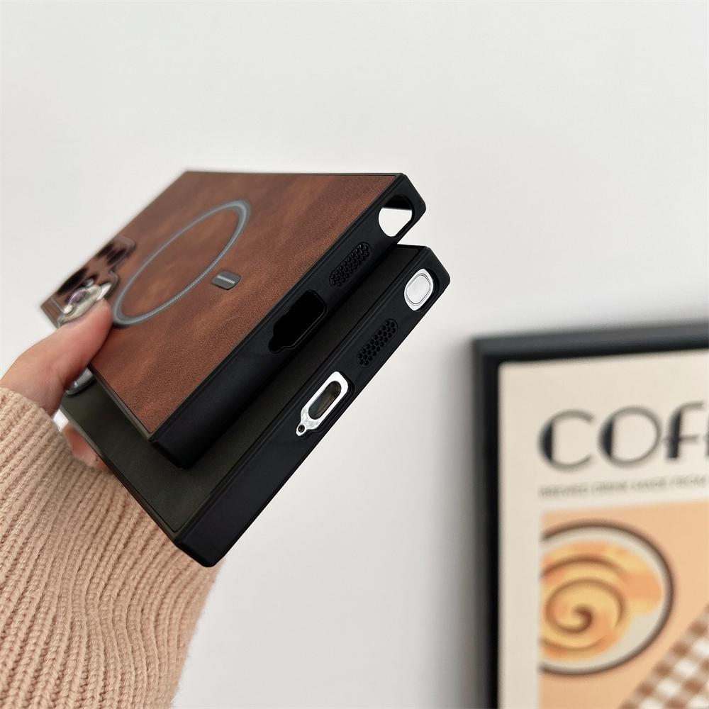 Luxury Retro Leather for Magsafe Magnetic Case For SamSung Galaxy S24 S23 S22 S21 Ultra Plus Wireless Charge Bumper Armor Funda