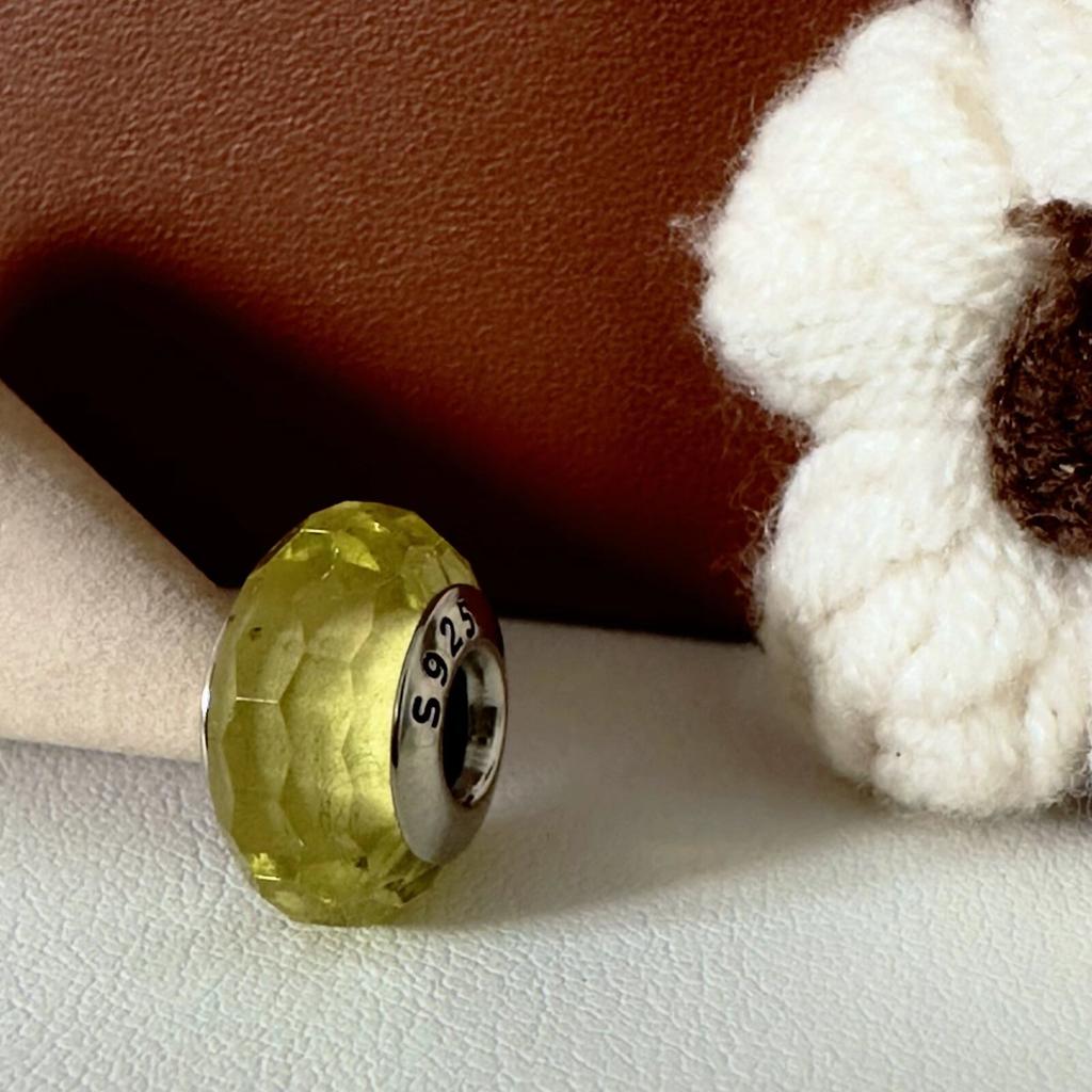 Colorful copper Mini Murano Glass Bead Charms Charm Fits Authentic Bracelets Blue Faceted Murano for Women Necklaces Jewellery