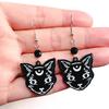 Gothic Cat Earrings in Acrylic