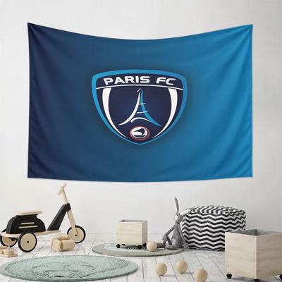 Paris FC Logo Design Pattern Wall Hanging Tapestry Decorative Tapestry Home Decor for Bedroom and Living Room
