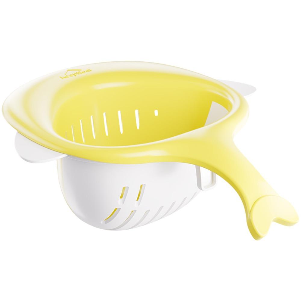 Quick Draining Magnetic Sink Colander Food Waste Disposal Strainer  Food Waste Collection жёлтый