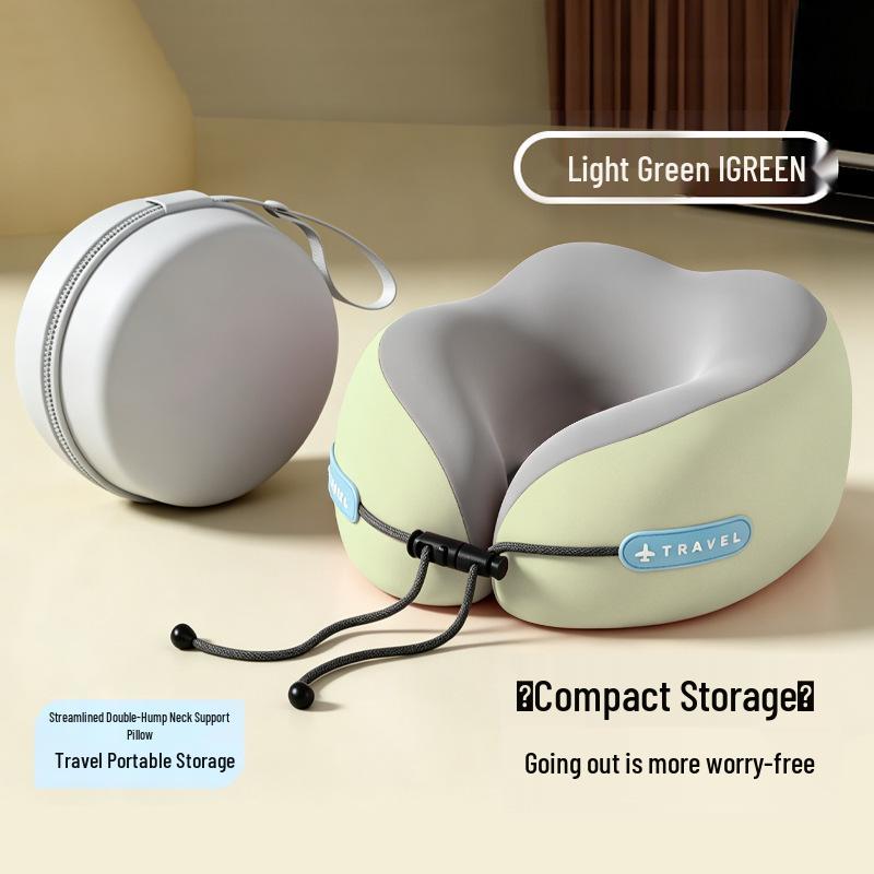 U-shaped Neck Pillow for Travel: Portable Airplane, Car, and Back Support Pillow