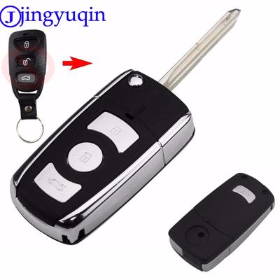 Jingyuqin Fjärrkontroll Fällbar Bilnyckel Skal Skydd Fob Fodral för Kia Hyundai Elantra Sonata Genesis Santa Fe Accent K2 K3 K5
