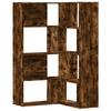 VidaXL Corner Bookshelf with 4 Shelves Smoked Oak Engineered Wood, Corner Bookcase, Corner Display Cabinet, Cabinet 3307814
