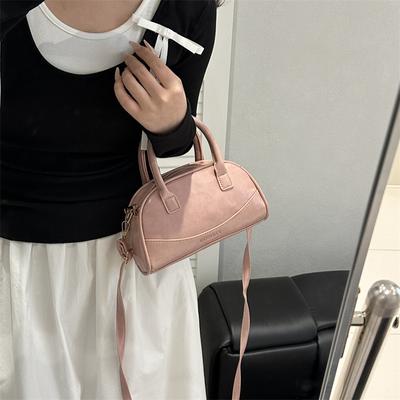 2025 New Handbag Niche Design Boston Bag Handbag Small Square Bag Messenger Bag Women