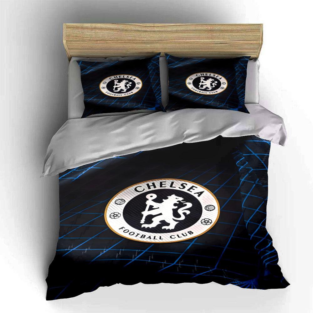 Logo des FC Chelsea. Bettwäsche-Sets Bettbezug-Sets Bettbezüge Kissenbezüge(1 * Bettbezug 2 * Kissenbezüge ohne Bettdecke)