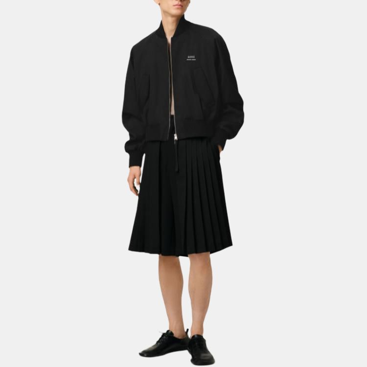 Ami Paris Twill Bomber Jacket HJK012PA0007-001