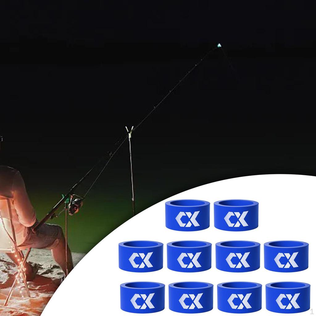 10 Stycken Fiske O-ringar Spö Halkfria Tacklar Tillbehör Bärbara