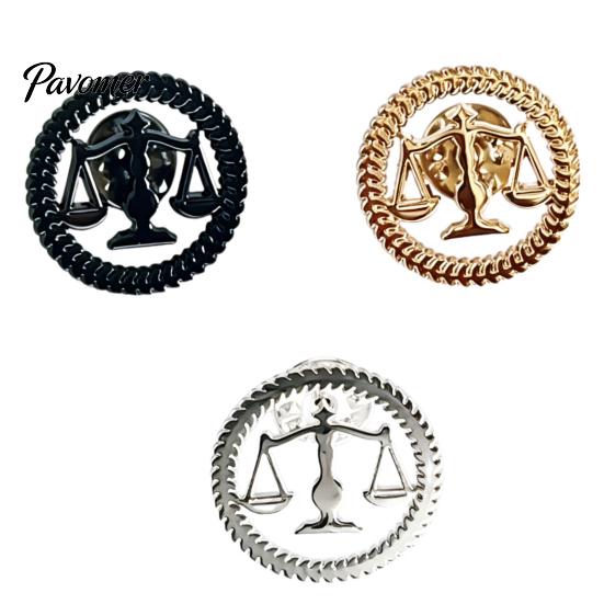 Alloy Brooch Pin Justice Scale Lapel for Lawyer, Vintage Balance Attorney Suit Accessory Brooch, Formal Outfits Accessories Offices and Graduations