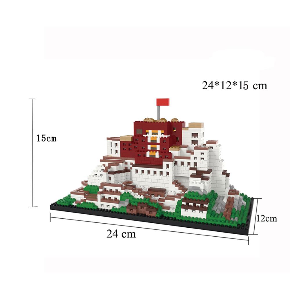 KNEW BUILT LED-lit Guanghan Palace Micro Mini Building Blocks Stunning Decorative Gift Toys for Patient Home Decorations