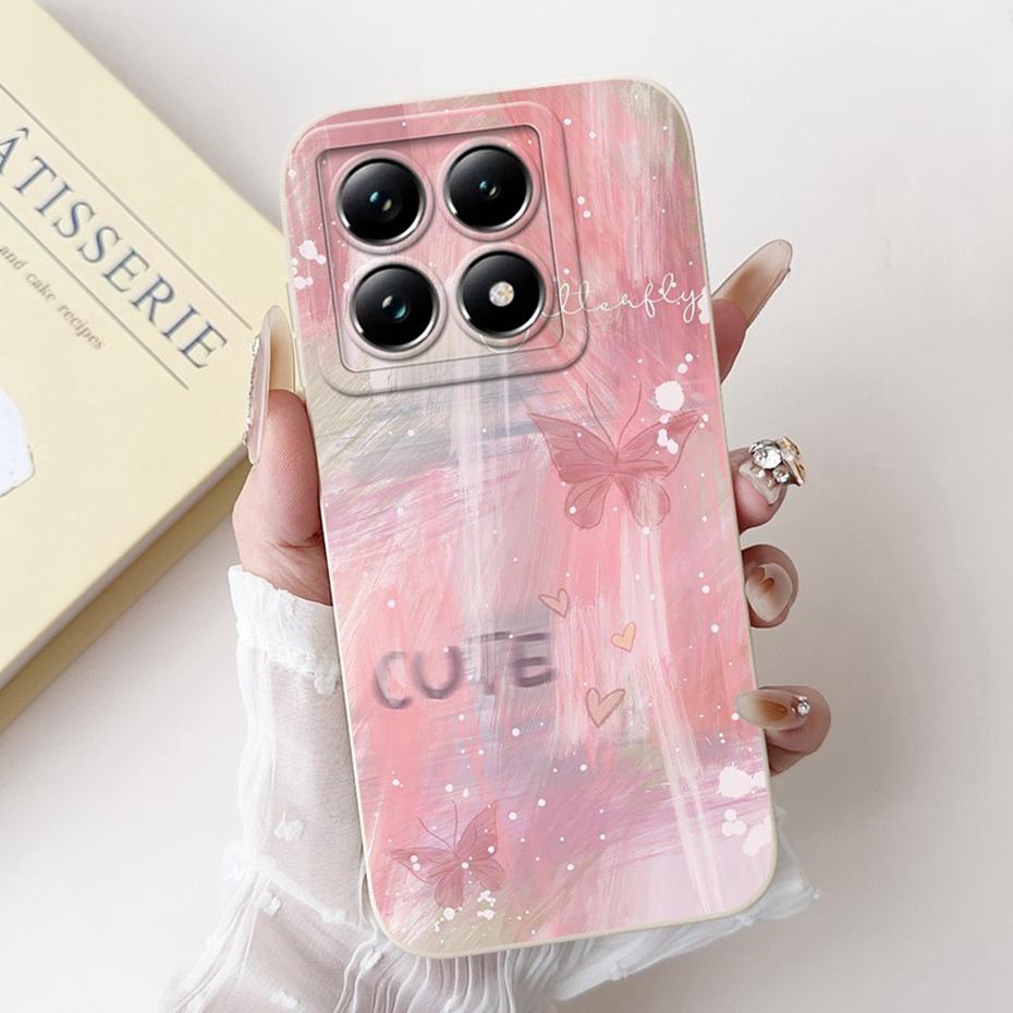Beautiful Floral Phone Case For Xiaomi 14T Pro Soft Silicone Shockproof Cover For Xiaomi 14T 14 T Pro 5G Cases Bumpers