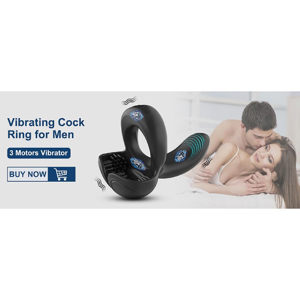 Vibrating Cock Ring for Men Ejaculation Delay Men Penis Ring Chastity Cage Clitoris Stimulator Adult Supplies Sex Toy for