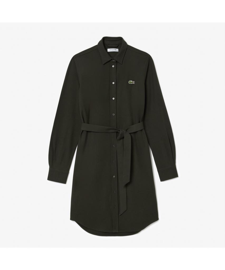 Lacoste Women'S Belted Pique Shirt Dress Ef3263-54N L7A