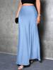 Gonna lunga in raso a trapezio per autunno/inverno – Moda femminile in stile europeo e americano