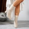 Fashion 2024 Fashion Pointed Toe Women's Ankle Boots Comfortable Thick Heel Stretch Boots Simple and Versatile Female Winter High Heels