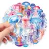 50 Jellyfish Marine Life Stickers for Luggage, Water Cups & Storage Boxes - Fun & Transparent Designs
