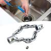 Desatascador de tuberías de cadena rápido Profesional Cadena con eje flexible Cadena desincrustante de alcantarillas Herramienta de cable giratorio draga para mantenimiento de tuberías de PVC