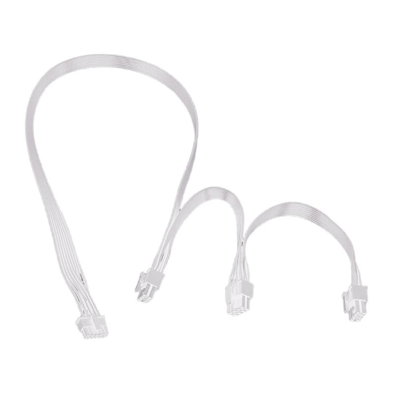 Heavy Duty 16Pin To 3x8Pin Graphics Card Power Cable 12VHPWR PowerCord Featuring Overcurrent Protections Heat Resistance белый