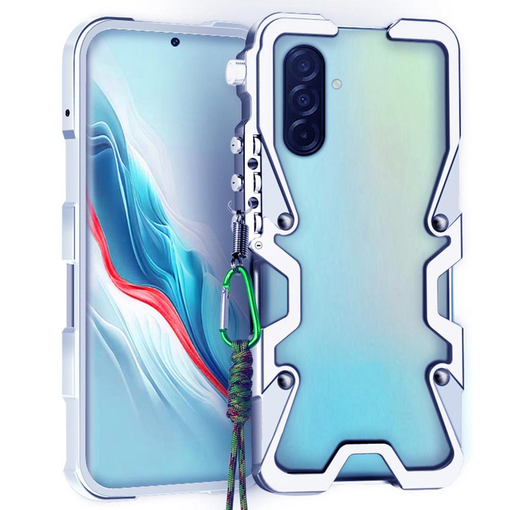 

Для Samsung Galaxy A56 5G Бампер Чохол Металевий з алюмінієвого сплаву Захисна кришка для телефону Silver