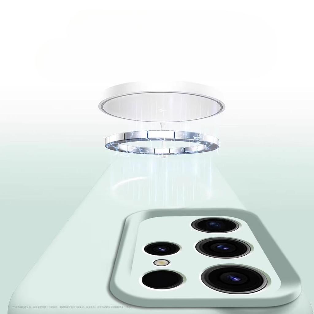 Suitable for Samsung S25 Ultra Mobile Phone Case Magnetic Liquid Silicone S24plus Full-inclusive Anti Fall S23 New Model S22