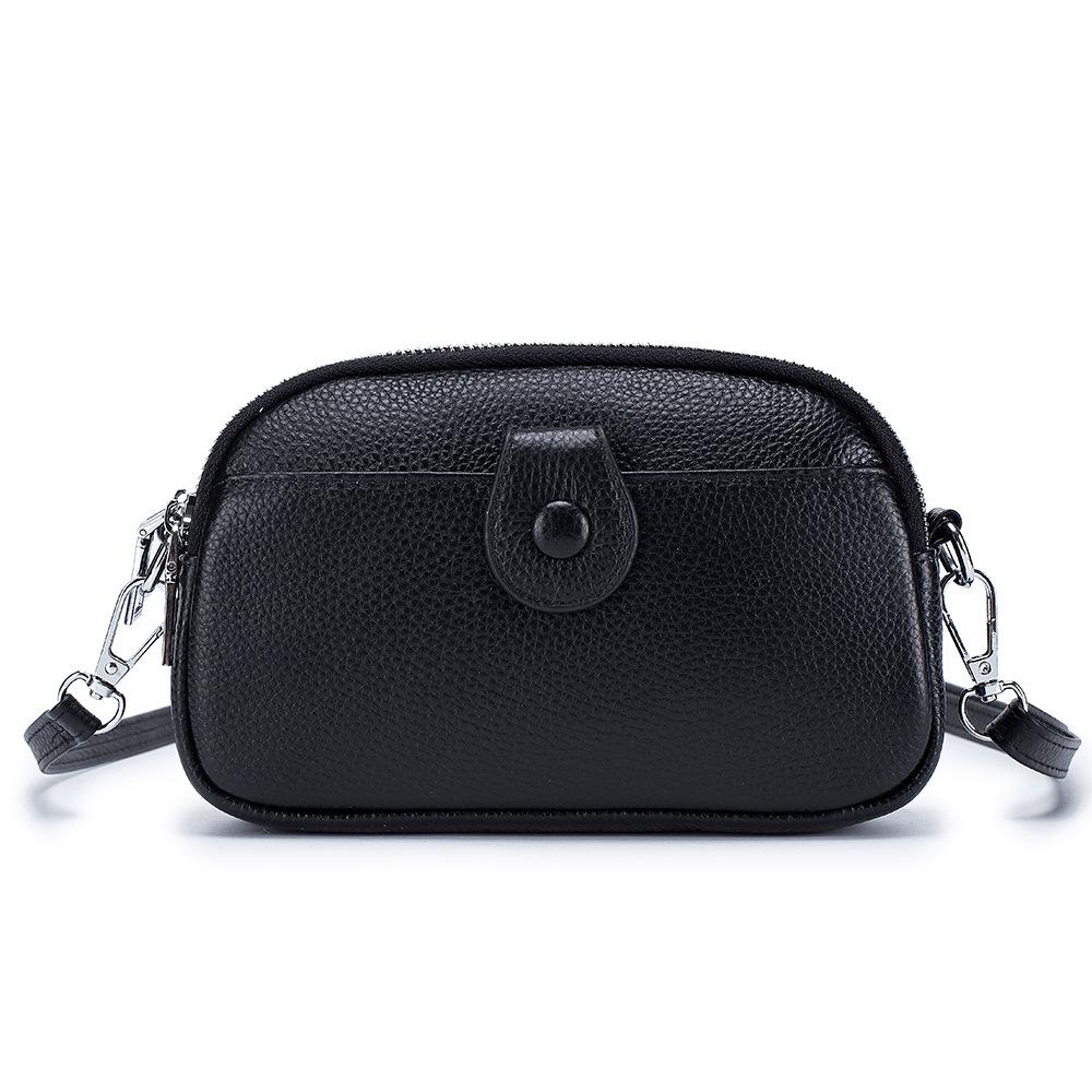 Women's Genuine Leather Mini Crossbody Bag - Large Capacity, Fashionable Phone & Mommy Bag