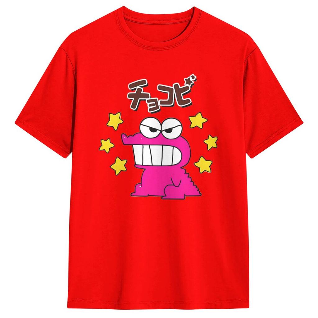 Crayon Shin Chan Crocodile Dinosaur Chocolate Cookies T Shirt Summer Y2K T Shirts Cotton Tshirt For Men's Short Sleeves Clothes