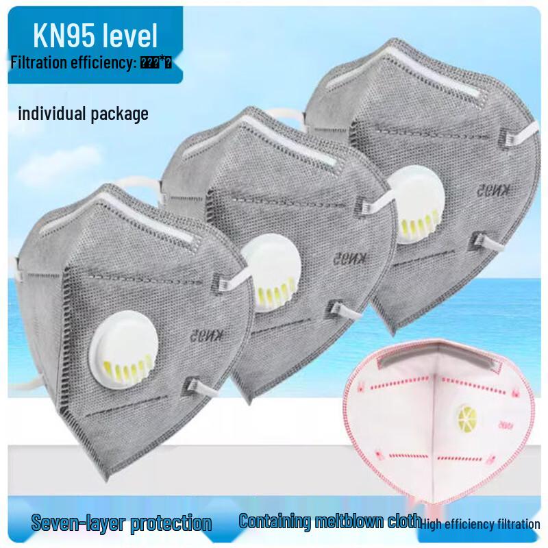 Podi KN95 7-Layer Valved Dust Mask, 100 Count