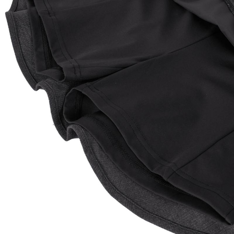 GOXO Charcoal Two Layer Skirt Metal Heart