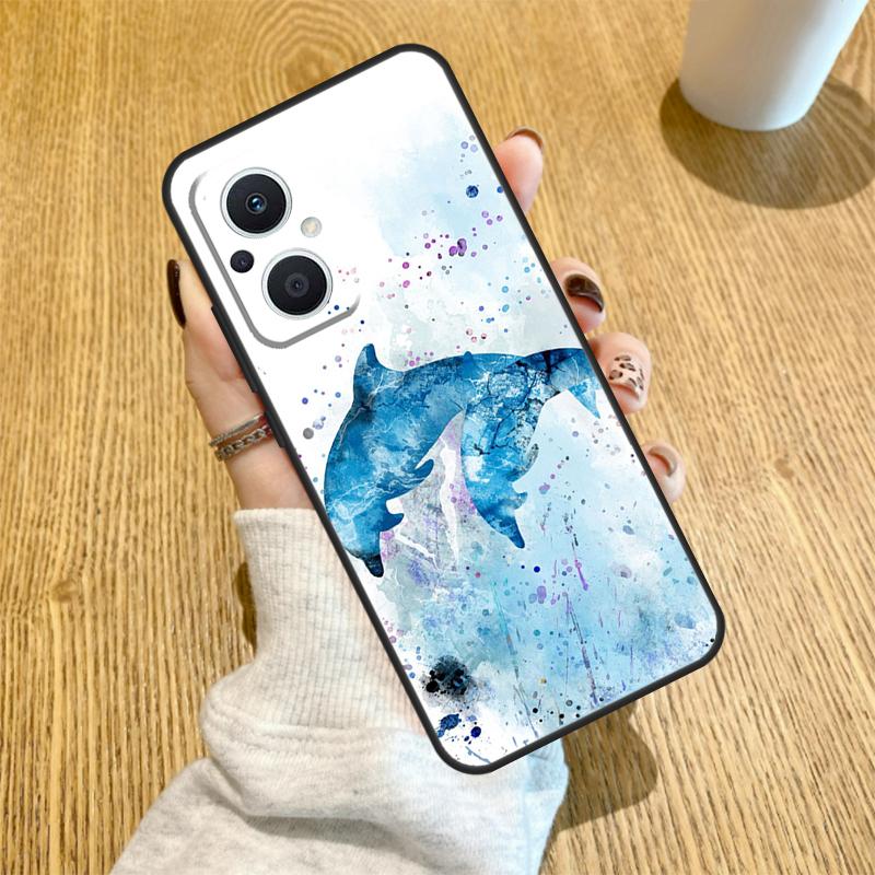 

Чехол с дельфином для OPPO Reno 14 F 10 11 12 13 Pro 13F 12F 11F 7 8 Lite Чехол для OPPO Find X6 X5 X8 X9 Pro OPPO Reno10 5G