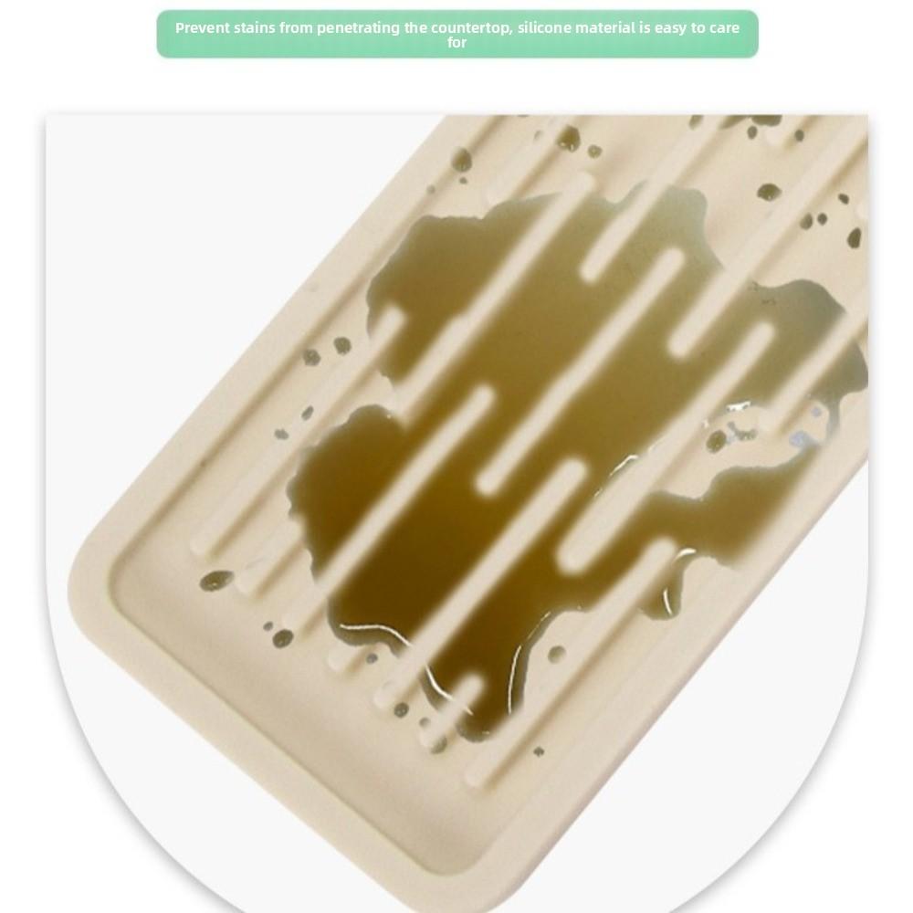 Non-slip Silicone Drainage Mat Large Size Foldable Longer Faucet Mat Multifunctional Utensils Drying Sink Placemat Tableware