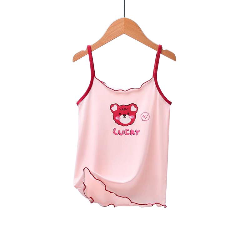 Girls' Summer Ice Silk Cartoon Camisole – Lightweight and Versatile