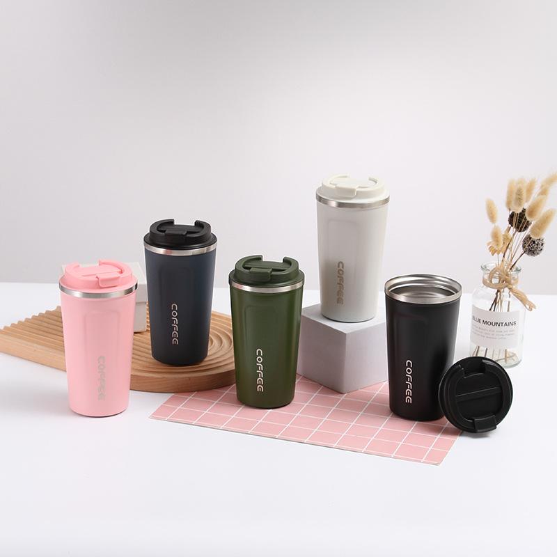 380ml/510ml Stainless Steel Coffee Cup Travel Thermal Mug Leak-Proof Thermos Bottle Tea Coffee Mug Vacuum Flask Insulated Cups