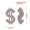 Fashion Statement Damen Strass Dollarzeichen Ohrringe 2021 Trend Schmuck Piercing Hängende Ohrhänger Ästhetisch