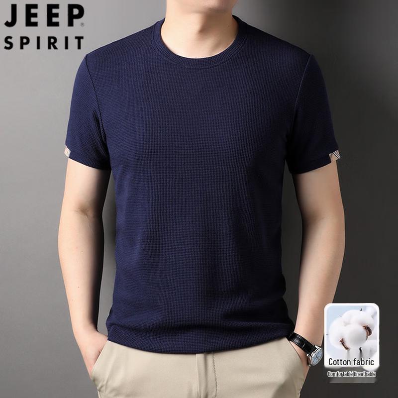 

JEEP SPIRIT Men s Breathable Crew Neck Short Sleeve T-Shirt L