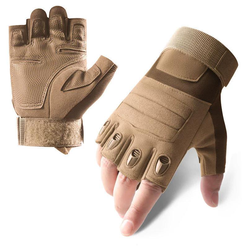 Gants d'extérieur Gants de sport Demi-doigts Militaires Hommes Femmes Combat Tir Chasse Fitness Gants sans doigts Accessoire M