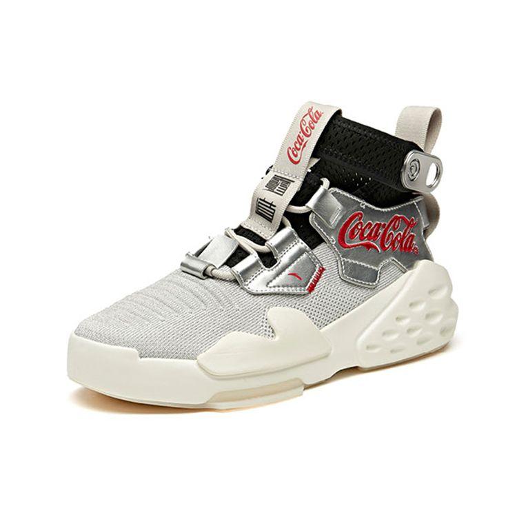Anta Coca-Cola Zero Samarbeid Sklisikre Lettvekt Høye Fritidssko Herre Sneakers Sølv Svart 11948099S-1