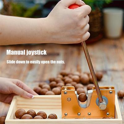 Nusszange Macadamiaöffner Schälmaschine 9,8" Mit robustem Metallgriff Für Mandeln Haselnüsse Hochleistungs-Nussknacker