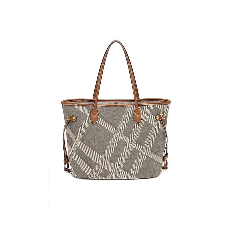 2024 Trendy Women's Canvas Shoulder Tote - Large Capacity for College, Shopping, and Commuting