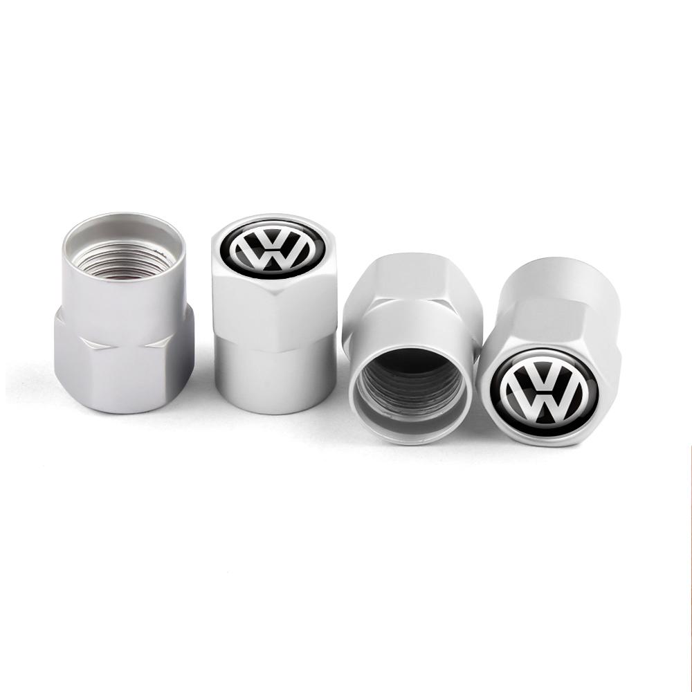 

4Pcs Car Valve Caps Wheel Tires Tyre Stem Protective Cover For Volkswagen VW Golf 4 MK7 Beetle Touran Tiguan Bora Beetle Passat