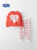 Peppa Pig Girls' Ruffle Hoodie & Sweatpants Set - Spring/Autumn Wear, Two-Piece