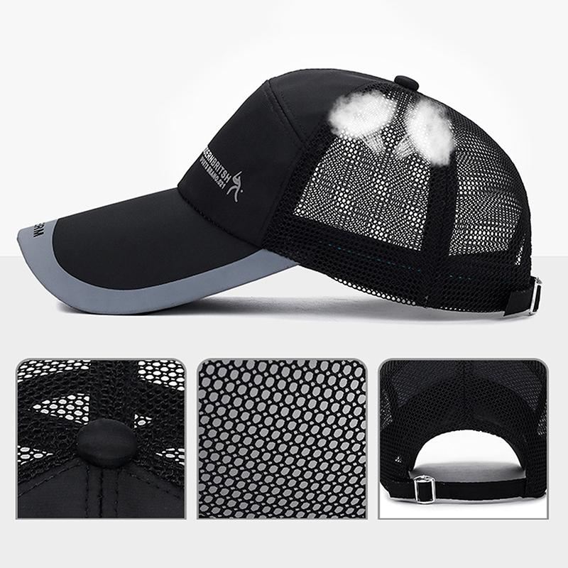 2025 Summer Wide Brim Baseball Cap Sports Hat Unisex Sun Hat Outdoor Quick-Drying Mesh Cap Breathable Duck Tongue Cap