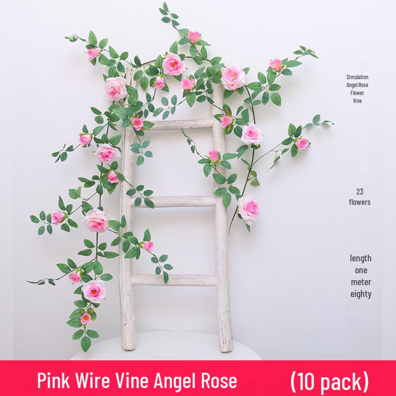 Silk Rose Vine Artificial Flower Chain for Living Room Decor